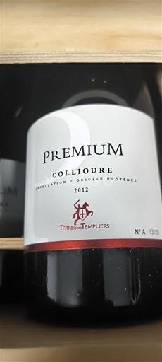 Víno Rouge sec Premium Terres des Templiers 2012 Francie Roussillon Collioure AOC