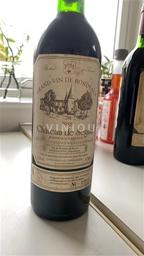 Burdeos Bordeaux superior Château Seguin 1988