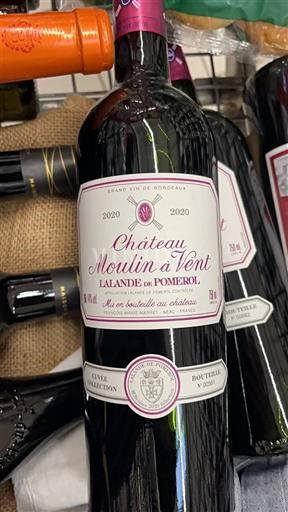 Bordeaux Lalande-de-Pomerol Château Moulin à Vent Collection 2020