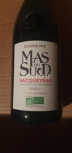 Rhônetal Vacqueyras Domaine Mas du Sud 2021