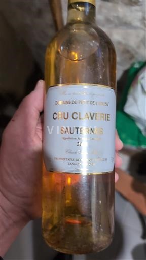 Bordeaux Sauternes Domaine Petit de Loubès Cru Claverie 2012