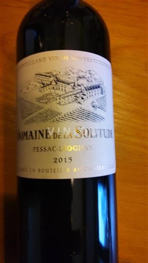 Bordeaux Pessac-Léognan Domaine La Solitude 2015