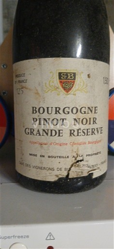 Bourgogne Cave des Vignerons de Buxy Grande Réserve 1993