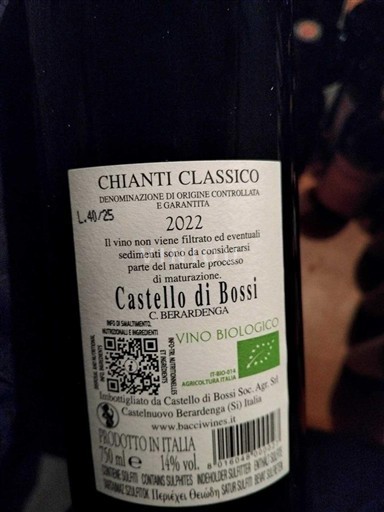 Toscana Chianti Classico Castello di Bossi 2022