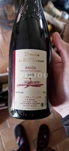 Vinos Rouge sec Domaine Haut-Pressoir 2015 Francia Valle del Loira Anjou AOC