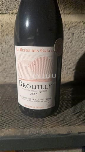 Beaujolais Brouilly Paul Sapin Le Repos des Grâces 2020