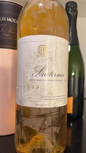 Bordeaux Sauternes Hedillard 1998