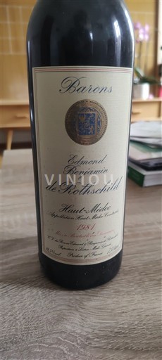 Bordeaux Haut-Médoc Barons Edmond Benjamin de Rothschild 1981
