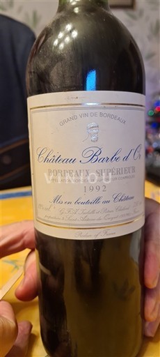 Burdeos Bordeaux superior Château Barbe d'Or 1992