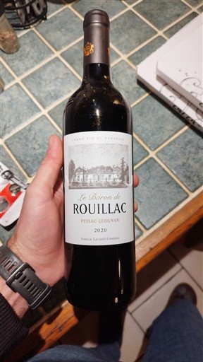 Bordeaux Pessac-Léognan Rouillac Le Baron de Rouillac 2020