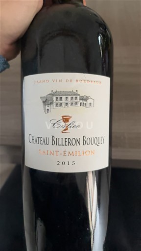 Bordeaux Saint-Émilion Château Billeron Bouquey Coffice 2015