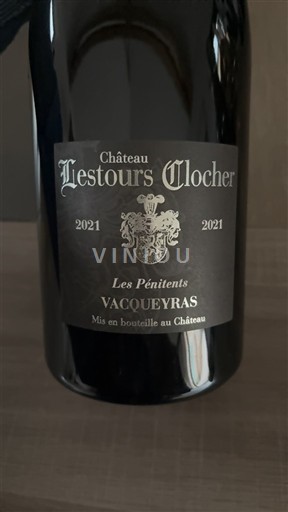Weine Rouge sec Les Pénitents Château Lestours Clocher 2021 Frankreich Rhônetal Vacqueyras AOC