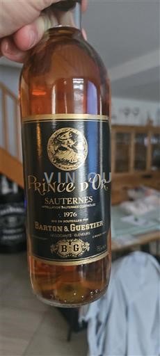 Bordeaux Sauternes Barton & Guestier Prince d'Or 1976