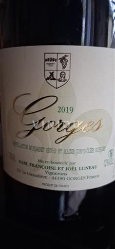 Vine Blanc sec EARL Françoise et Joël Luneau 2019 Frankrig Loire-dalen Ikke specificeret AOC