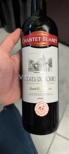 Bordeaux Côtes-de-bourg Chantet Blanet 2020