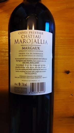 Bordeaux Margaux Château Marojallia Prestige Neročník
