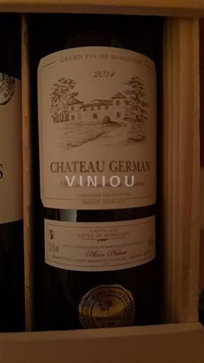 Bordeaux Castillon-côtes-de-bordeaux Château German 2014