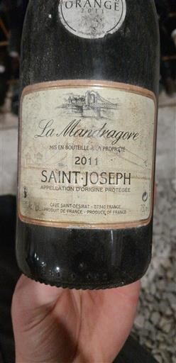 Rhône-dalen Saint-Joseph Cave Saint-Désirat La Mandragore 2011