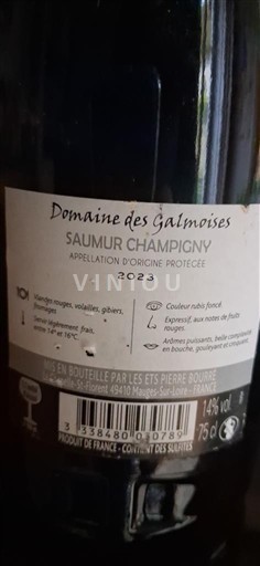 Loirevallei Saumur-champigny Domaine S Galmoises 2023