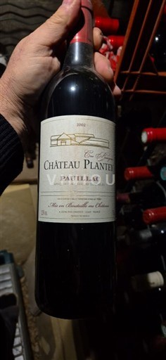 Bordeaux Pauillac Château Plantey 2002