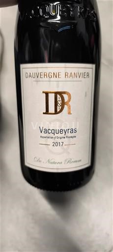 Weine Rouge sec DR Nature Premium Dauvergne Ranvier 2017 Frankreich Rhônetal Vacqueyras AOC