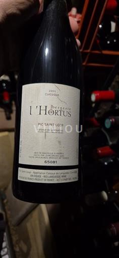 Langvedok Pic-saint-loup Domaine L'Hortus Bergerie de l'Hortus Classique 2005