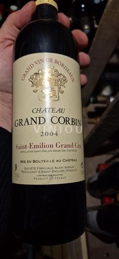 Bordeaux Saint-Émilion Grand Cru Grand Cru Château Grand Corbin 2004