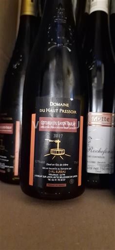 Wijnen Blanc moelleux Rablay Domaine Haut-Pressoir 2017 Frankrijk Loirevallei Coteaux du Layon AOC