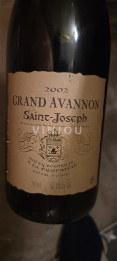 Rhône-dalen Saint-Joseph Grand Avannon 2002