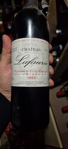 Bordeaux Puisseguin-saint-émilion Château Lafaurie 1995
