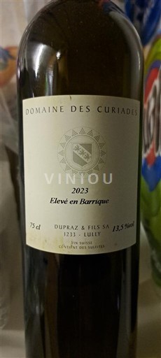 Geneva Geneva AOC Domaine S Curiades Sauvignon Élevé en Barrique 2023