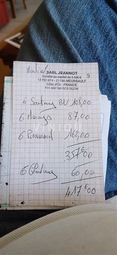 Bourgogne Meursault SARL Jeannot Santenay Icke årgångsbetecknad