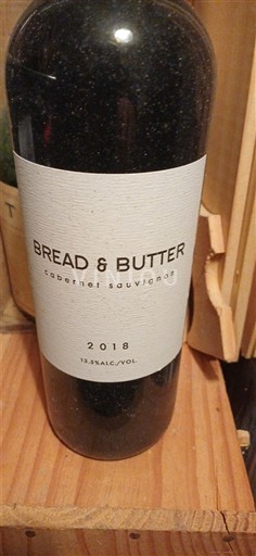 Vùng trồng nho được cấp phép California Không được chỉ định Bread & Butter cabernet sauvignon 2018