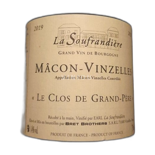 Burgundsko Mâcon a mâconské vesnice Bret Brothers La Soufrandière Le clos de grand-père 2019