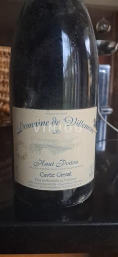 Poitou-Charentes Haut-poitou Domaine Villemont Grenat 2005