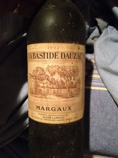 Bordeaux Margaux La Bastide Dauzac 1992