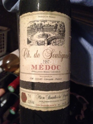 Bordeaux Médoc Château Souligne 1997