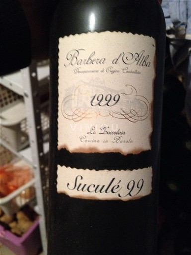Piemonte Barbera d'Alba La Taccita Suculé 99 1999