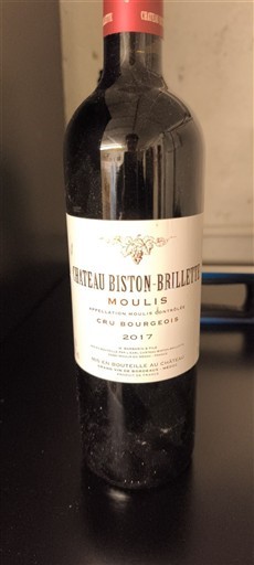 Bordeaux Moulis-en-Médoc Cru Bourgeois Château Biston-Brillette 2017