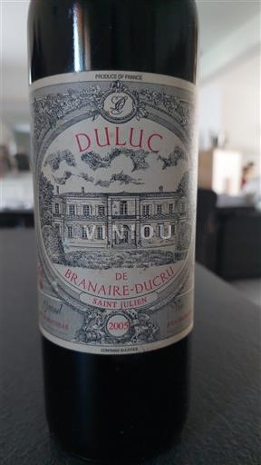 Bordeaux Saint-Julien Château Branaire-Ducru Duluc 2005
