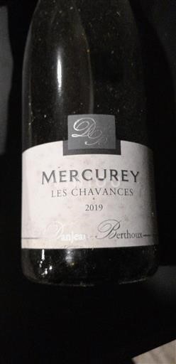 Wines Rouge sec Les Chavances Danjean-Berthoux 2019 France Burgundy Mercurey AOC