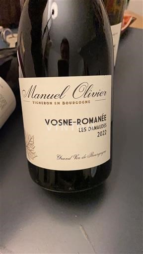 Burgundi Vosne-Romanée Manuel Olivier Les Damaudes 2022