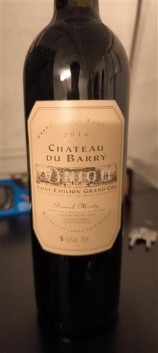 Bordeaux Saint-Émilion Grand Cru Grand Cru Château Barry 2016