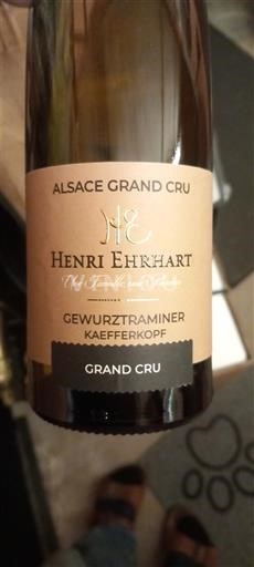 Vine Blanc sec Kaefferkopf Henri Ehrhart Non millésimé Frankrig Alsace Ikke specificeret AOC Grand Cru