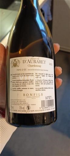Linguadoca e Rossiglione Paese d'Oc Domaine Aubaret Chardonnay 2022