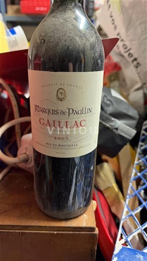 Vin Rouge sec Marquis de Paulin 2005 France Sud-Ouest Gaillac AOC