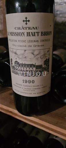 Bordeaux Pessac-Léognan Cru Classé de Graves Château La Mission Haut-Brion 1990