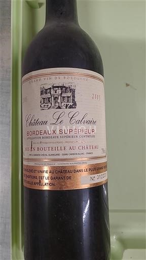 Bordeaux Bordeaux supérieur Château Le Calvaire 2005