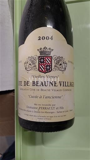 Burgundsko Côte de Beaune Villages Domaine Perrault et Fils à l'ancienne Vieilles Vignes 2004