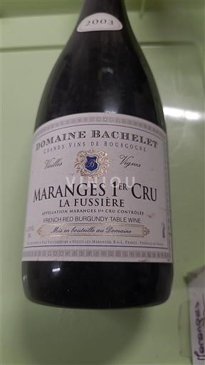 Burgundsko Maranges Premier Cru Domaine Bachelet La Fussière 2003